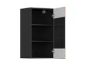 BRW Кухонный шкаф Sole L6 40 см с витриной дуб галифакс натуральный, Черный/дуб галифакс натур FM_G_40/72_PV-CA/DHN фото thumb №3