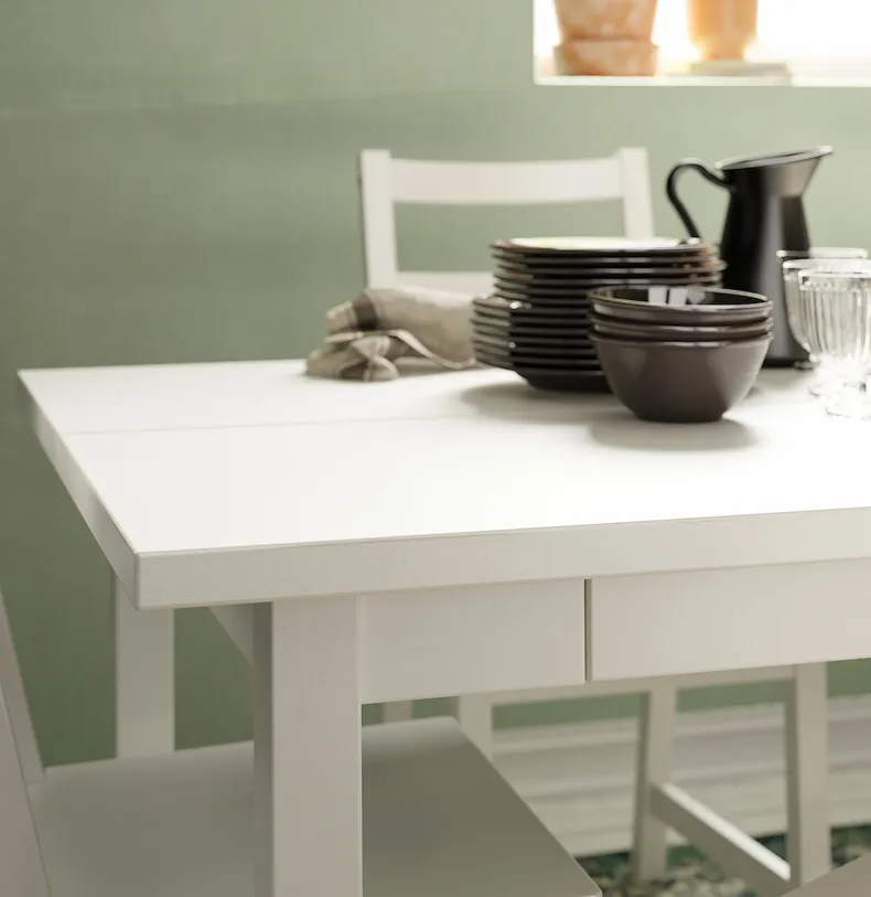 IKEA NORDVIKEN НОРДВІКЕН, розкладний стіл, білий, 210 / 289x105 см 403.687.13 фото №4