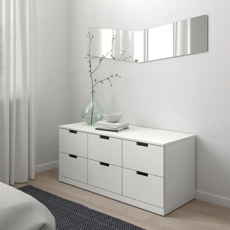 IKEA NORDLI НОРДЛИ, комод с 6 ящиками, белый, 120x54 см 292.394.97 фото №2