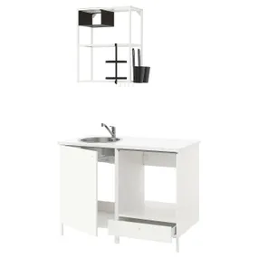 IKEA ENHET ЕНХЕТ, кухня, білий, 123x63.5x222 см 193.370.21 фото