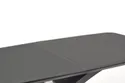 Обідній стіл розкладний HALMAR SILVESTRO 180-220x89 см, стільниця - темно-сірий, ніжка - чорний фото thumb №4