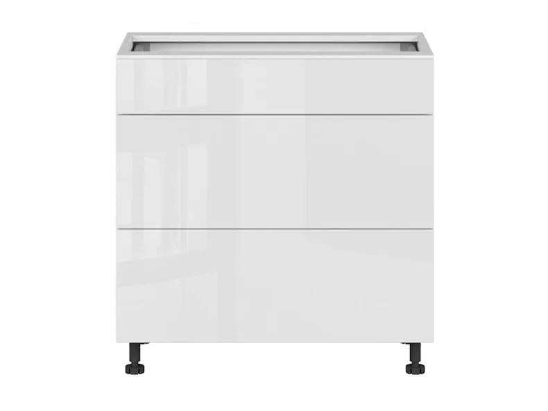 Кухонна шафа BRW Top Line 80 см з шухлядами безшумне закриття білий глянець, альпійський білий/глянцевий білий TV_D3S_80/82_2STB/STB-BAL/BIP фото №1