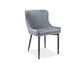 Кухонний стілець SIGNAL COLIN B Velvet, Bluvel 14 - сірий фото