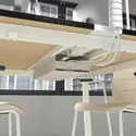 IKEA MITTZON МІТТЗОН, стіл для конференцій, окл попелястий фарбований чорний/білий, 140x108x105 см 995.334.57 фото thumb №8