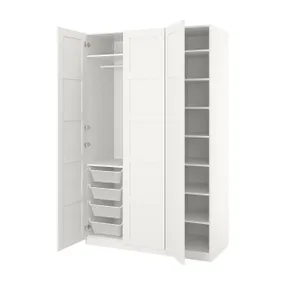 IKEA PAX ПАКС / BERGSBO БЕРГСБУ, гардероб, білий / білий, 150x60x236 см 191.272.97 фото