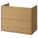 IKEA ÄNGSJÖN ЭНГШЁН, шкаф для раковины с ящиками, имит. дуб, 80x48x63 см 705.350.89 фото thumb №1