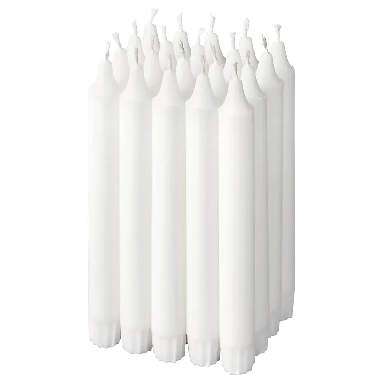 IKEA JUBLA ЮБЛА, неароматична свічка, білий, 19 см 601.919.16 фото №1