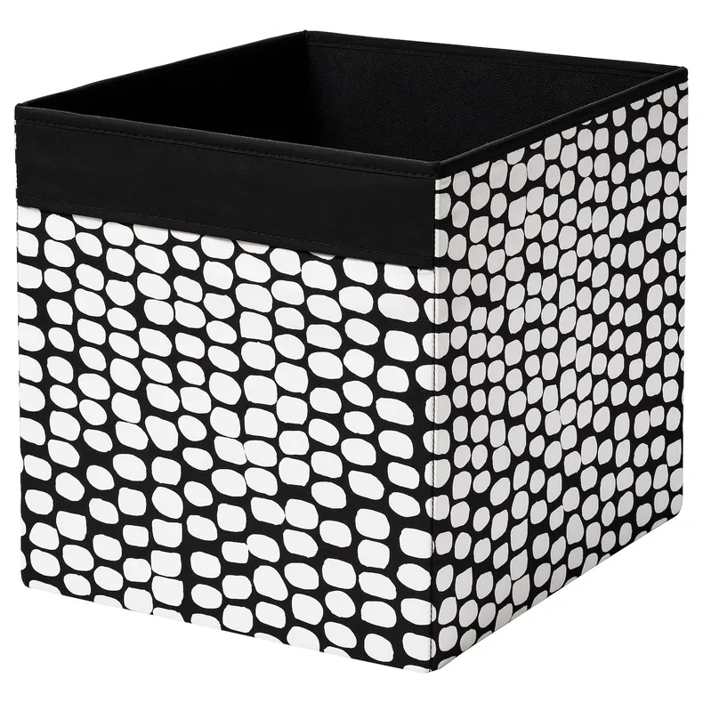 IKEA DRÖNA ДРЕНА, коробка, чорний / білий, 33x38x33 см 004.680.88 фото №1