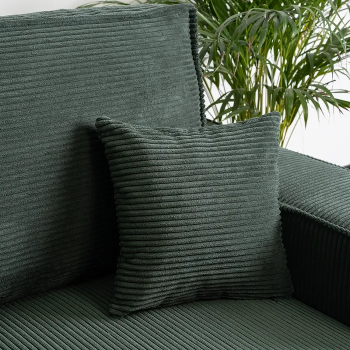 Угловой диван универсальный MEBEL ELITE ALEX, 262 см, ткань: зеленый фото №6