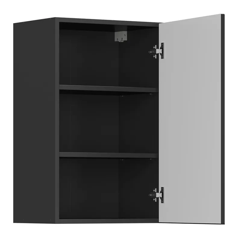 BRW Верхний кухонный шкаф Sole L6 45 см правый черный матовый, черный/черный матовый FM_G_45/72_P-CA/CAM фото №3