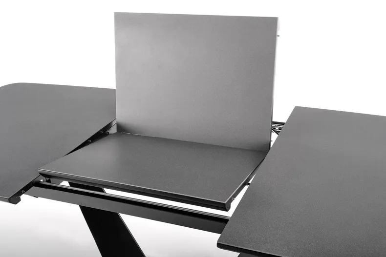 Кухонний стіл розкладний HALMAR FANGOR 160-220x90 см, стільниця - темно-сіра, основа - чорна фото №9