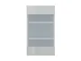 BRW Ліва кухонна шафа Top Line 40 см з вітриною глянцевий сірий, гренола сірий / глянцевий сірий TV_G_40/72_LV-SZG/SP фото