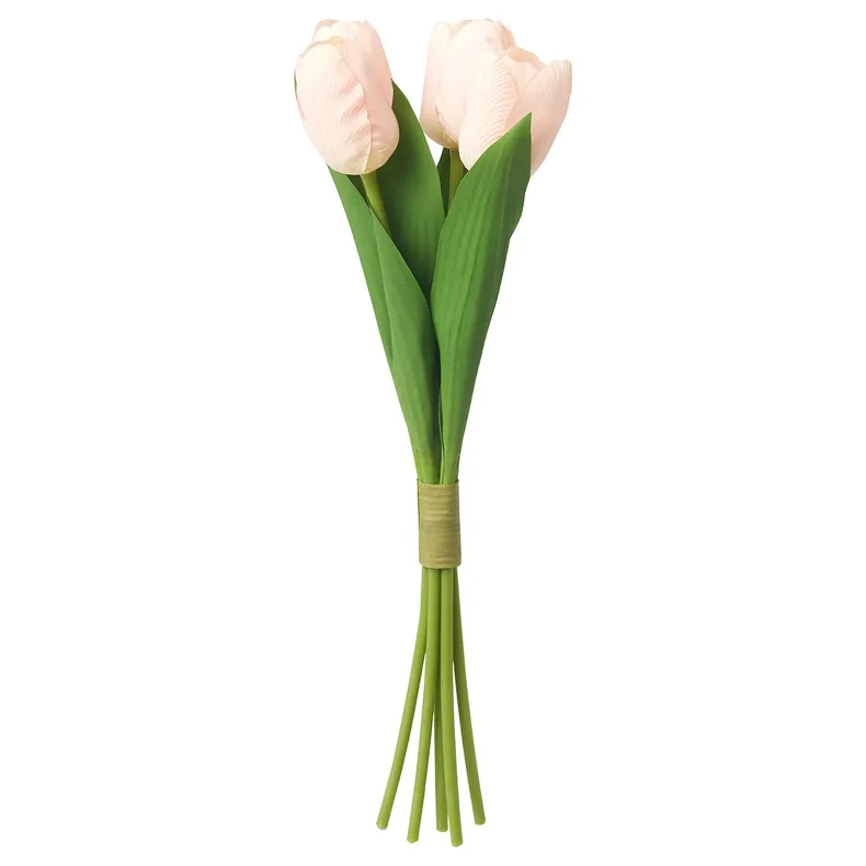 IKEA SMYCKA СМЮККА, букет зі штучних квітів, кімнатний / зовнішній / світло-рожевий тюльпан, 35 см 205.717.82 фото №1