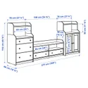 IKEA HAUGA ХАУГА, комбінація шаф для телевізора, білий, 277x46x116 см 993.884.36 фото thumb №7