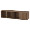 IKEA EKET ЭКЕТ, комбинация настенных шкафов, грецкий орех, 140x35x35 см 295.674.98 фото thumb №1