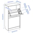 IKEA BISSA БИССА, галошница с 2 отделениями, черно-коричневый, 49x28x93 см 205.302.06 фото thumb №5