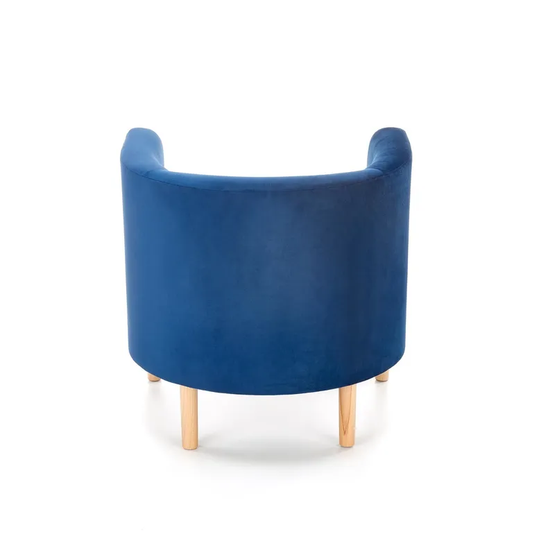 Кресло мягкое HALMAR CLUBBY 2 темно-синий/натуральный фото №3
