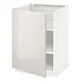 IKEA METOD МЕТОД, напольный шкаф с полками, белый / светло-серый, 60x60 см 394.641.74 фото