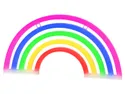 BRW Дитячий неоновий настінний світильник Rainbow LED мікс кольорів 093799 фото thumb №1