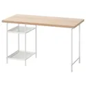 IKEA LAGKAPTEN ЛАГКАПТЕН / SPÄND СПЭНД, письменный стол, Дуб, окрашенный в белый/белый цвет, 120x60 см 595.636.15 фото thumb №1
