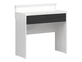 BRW Туалетный столик с подсветкой Forn 90 см с ящиком белый глянец/черный, белый глянцевый/черный матовый TOL1S+OSW-BIP/CAM фото