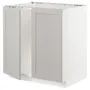 IKEA METOD МЕТОД, підлогова шафа для мийки+2 дверцят, білий / світло-сірий Lerhyttan, 80x60 см 794.600.51 фото