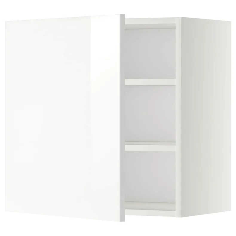 IKEA METOD МЕТОД, навесной шкаф с полками, белый / Рингхульт белый, 60x60 см 594.547.58 фото №1