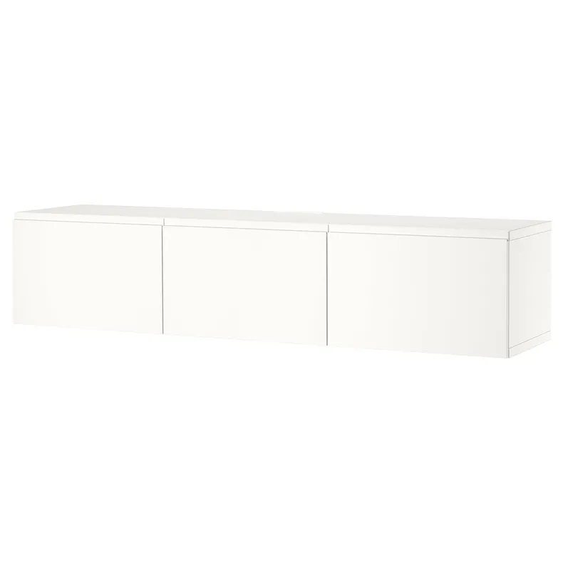 IKEA BESTÅ БЕСТО, тумба под ТВ, с дверцами, белый / Вястервикен белый, 180x42x38 см 394.222.16 фото №1