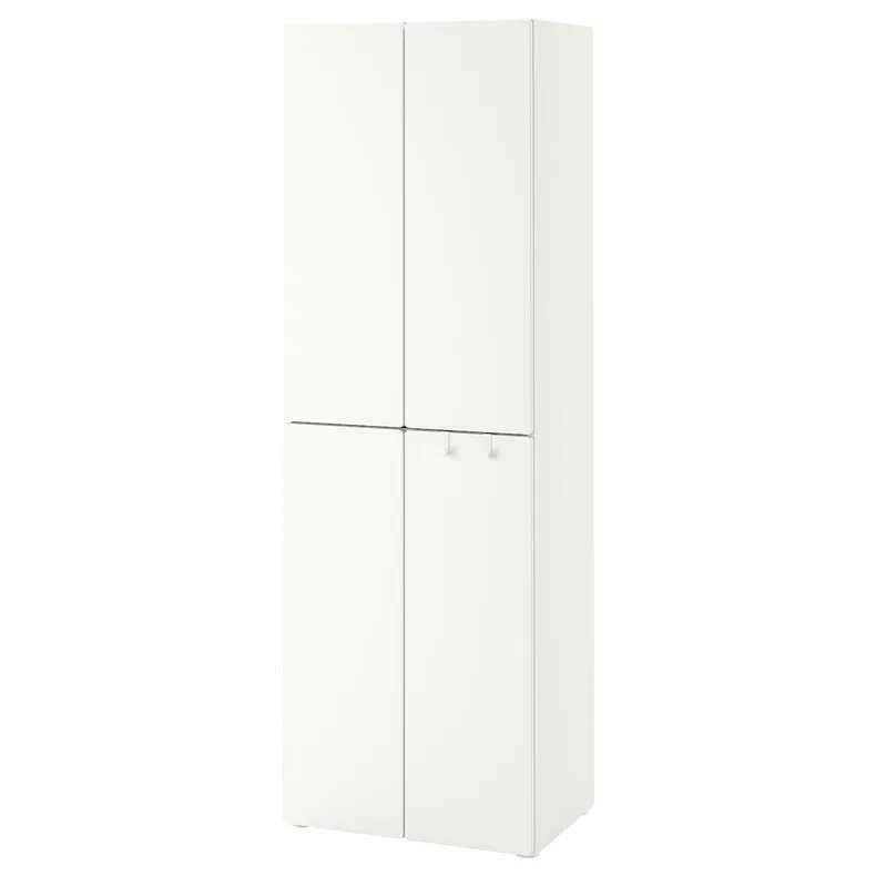 IKEA SMÅSTAD СМОСТАД, гардероб, белый с 2 вешалками для одежды, 60x42x181 см 493.908.75 фото №1