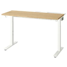 IKEA MITTZON МИТТЗОН, письменный стол, дуб / белый, 120x60 см 095.258.62 фото