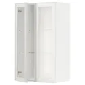IKEA METOD МЕТОД, настінна шафа, полиці / 2 склх дверц, білий / ХЕЙСТА біле прозоре скло, 60x100 см 294.905.69 фото thumb №1