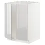 IKEA METOD МЕТОД, підлогова шафа для мийки+2 дверцят, білий / Ringhult світло-сірий, 60x60 см 094.693.52 фото