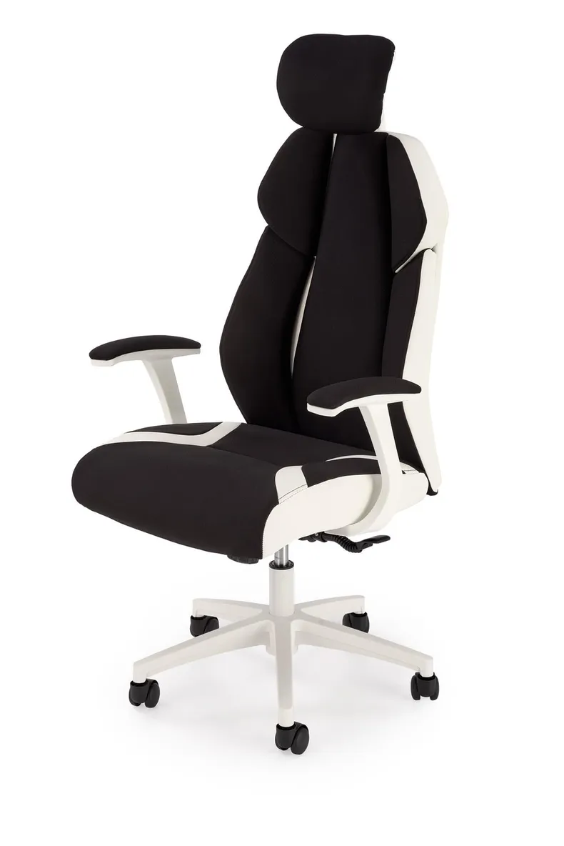 Крісло офісне, комп'ютерне HALMAR CHRONO, чорний/білий фото №1