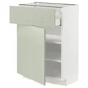 IKEA METOD МЕТОД / MAXIMERA МАКСІМЕРА, підлогова шафа з шухлядами та дверц, білий / Стенсунд світло-зелений, 60x37 см 494.872.45 фото thumb №1