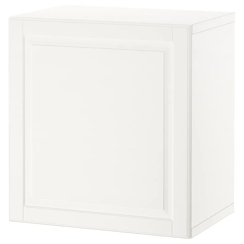 IKEA BESTÅ БЕСТО, стеллаж с дверью, белый / Смевикен белый, 60x42x64 см 194.250.08 фото №1