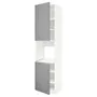 IKEA METOD МЕТОД, висока шафа для дух, 2 дверцят / пол, білий / сірий Бодбін, 60x60x240 см 494.542.21 фото