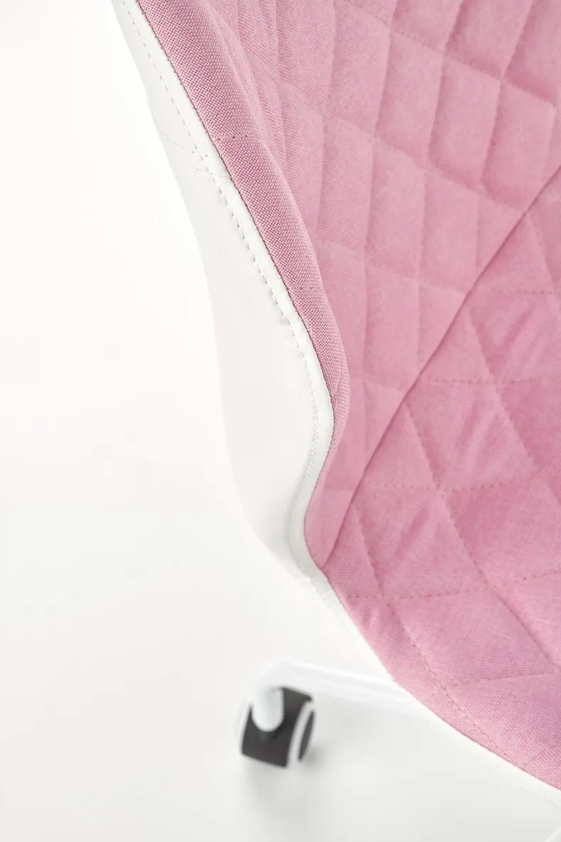 Крісло комп'ютерне офісне обертове HALMAR MATRIX 3 рожевий / білий, тканина фото №6