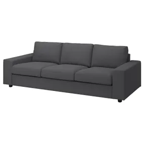 IKEA VIMLE ВИМЛЕ, 3-местный диван, с широкими подлокотниками / Галларп серый 994.014.33 фото
