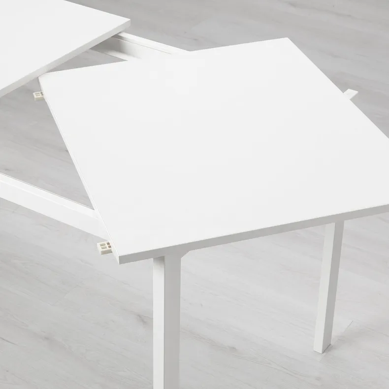 IKEA VANGSTA ВАНГСТА / JANINGE ЯН-ИНГЕ, стол и 4 стула, белый / белый, 120 / 180 см 194.830.41 фото №3