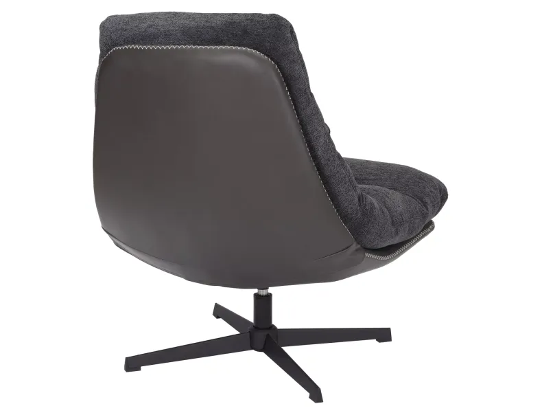 Кресло мягкое поворотное SIGNAL FELICIA RAVEN, ткань: темно-серый фото №2