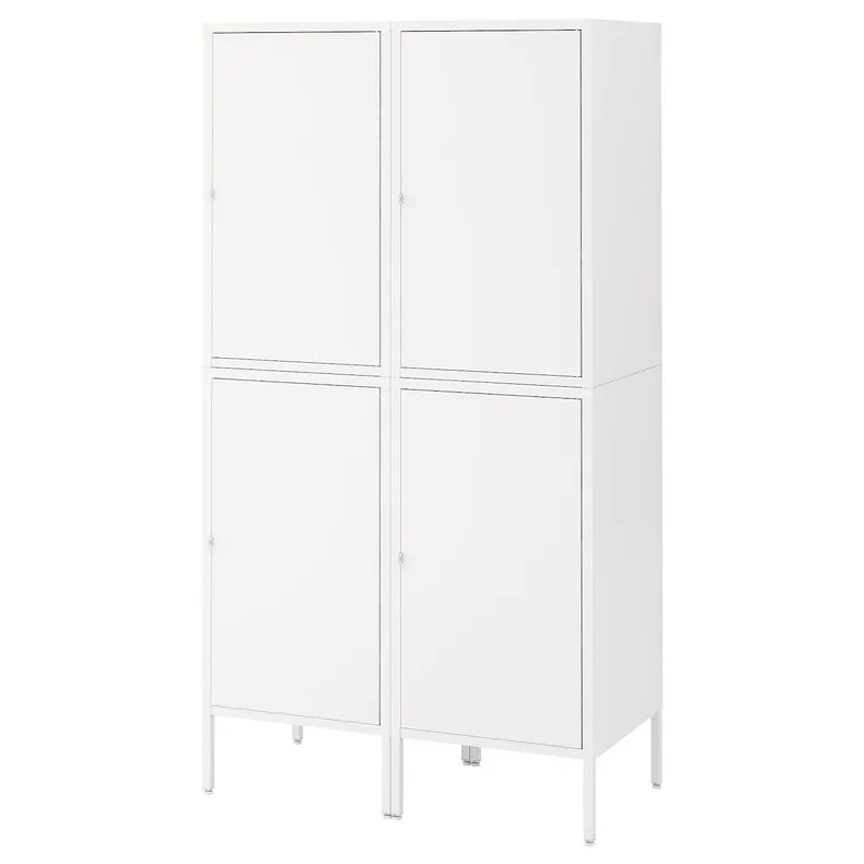 IKEA HÄLLAN ХЭЛЛАН, комбинация для хранения с дверцами, белый, 90x47x167 см 192.494.06 фото №1