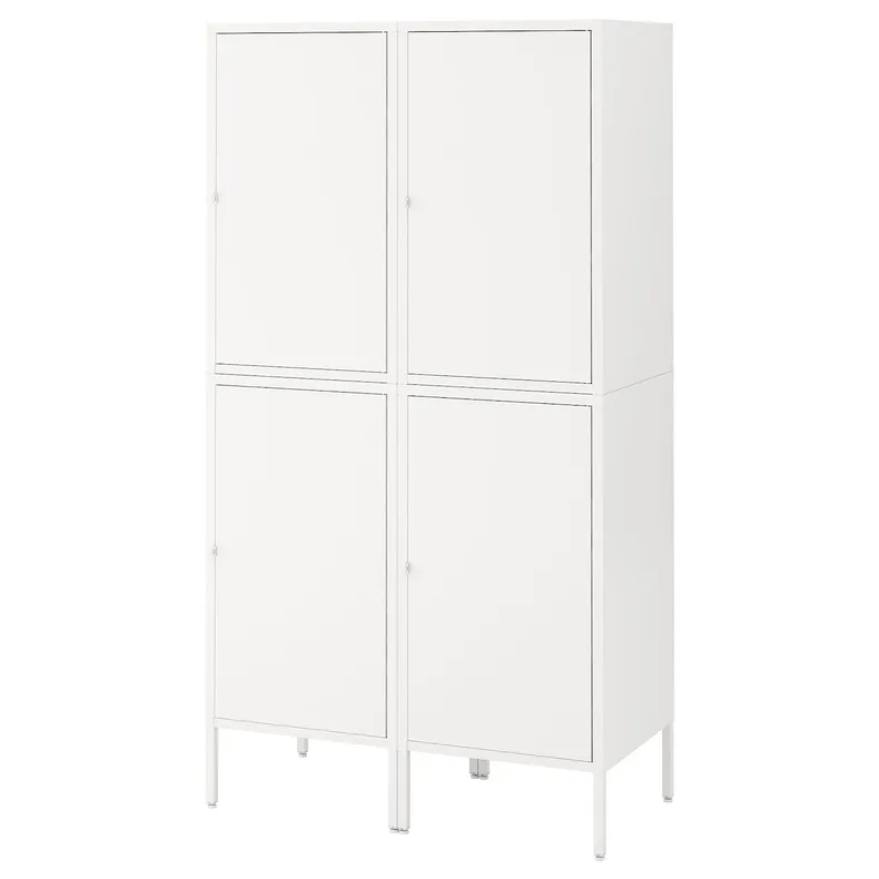 IKEA HÄLLAN ХЕЛЛАН, комбінація д / зберіган з дверцятами, білий, 90x47x167 см 192.494.06 фото №1