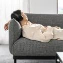 IKEA ÄPPLARYD ЕППЛАРЮД, 3-місний диван із кушеткою, ЛЕЙДЕ сірий / чорний 694.180.67 фото thumb №7