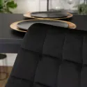 Барний стілець оксамитовий MEBEL ELITE ARCOS Velvet, чорний / золотий фото thumb №3