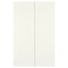 IKEA BERGSBO БЕРГСБУ, розсувні дверцята, 2 шт., білий, 150x236 см 005.253.00 фото