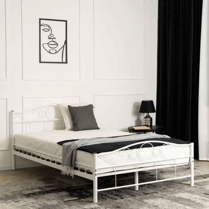 Кровать металлическая MEBEL ELITE GRIFFIN, 120x200 см, Белый фото №3