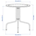 IKEA LÄCKÖ, стол+2 стула, на открытом воздухе, серый/ темно-синий Клёсан, 70 см 795.762.02 фото thumb №4