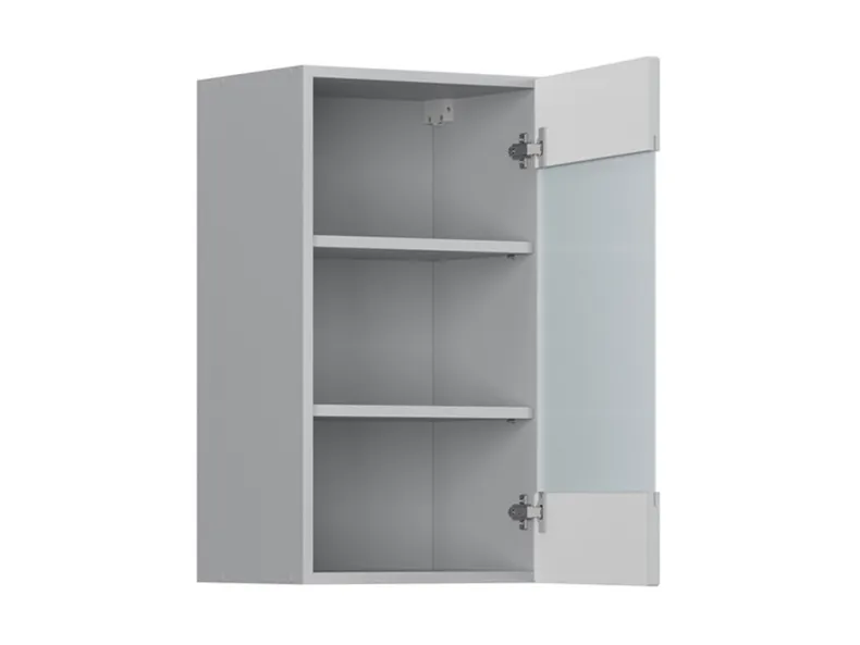 Кухонный шкаф BRW Top Line 40 см правый с витриной серый глянец, серый гранола/серый глянец TV_G_40/72_PV-SZG/SP фото №3