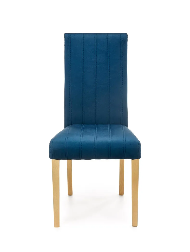 Кухонний стілець HALMAR DIEGO 3 стьобані смуги, дуб медовий/темно-синій фото №7