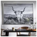 IKEA BJÖRKSTA БЬЙОРКСТА, картина з рамкою, цікава корова / срібло, 140x100 см 095.089.14 фото thumb №2
